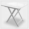 varios mesa plegable blanca